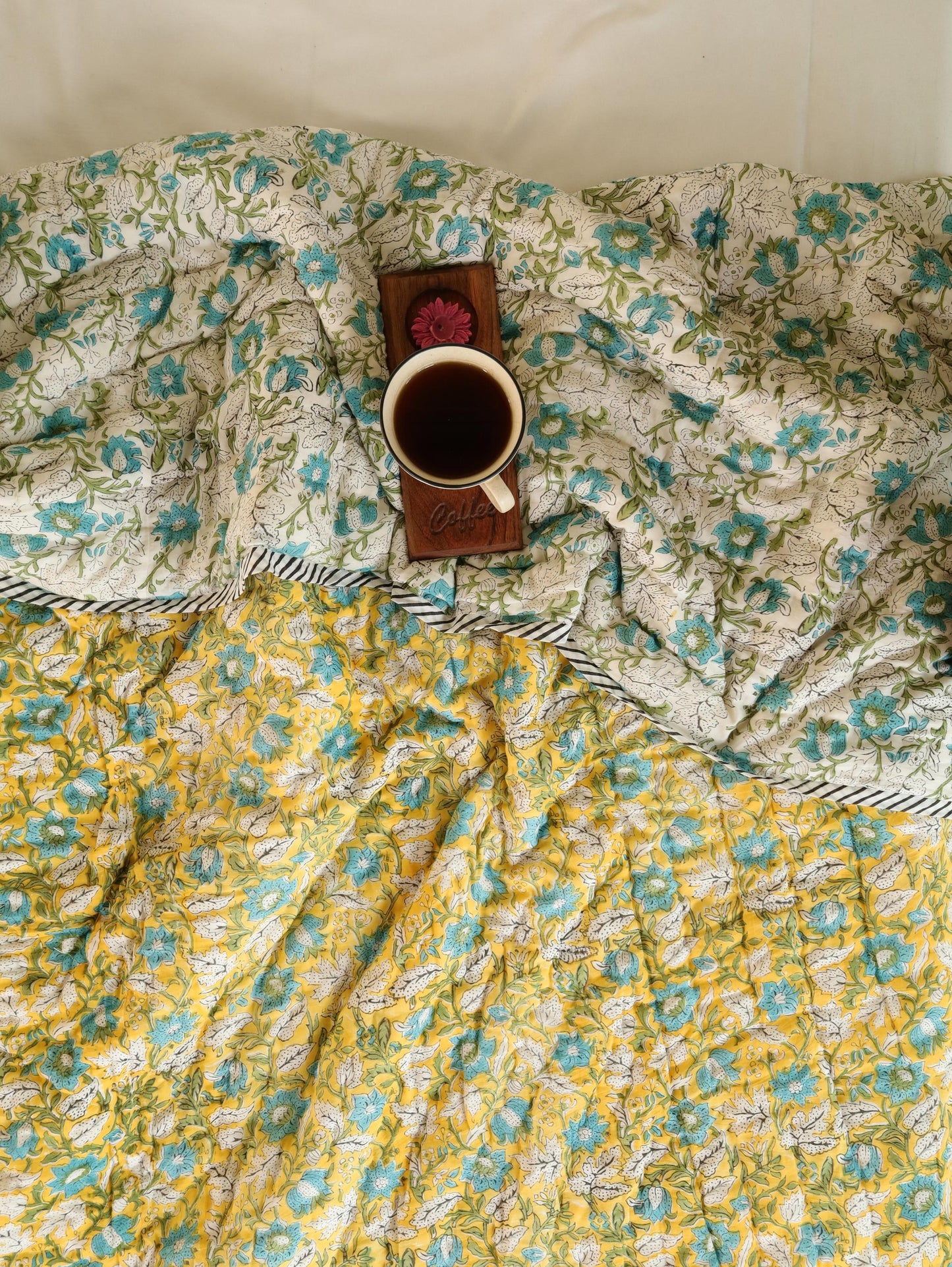 The Marigold & Turquoise Bloom Quilt