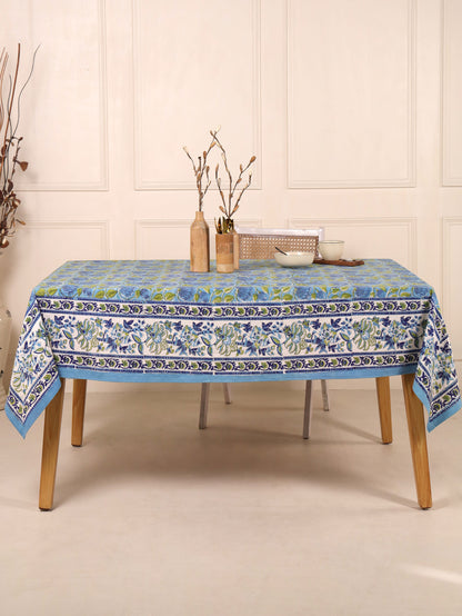 The Serene Aqua Floral Table Cloth
