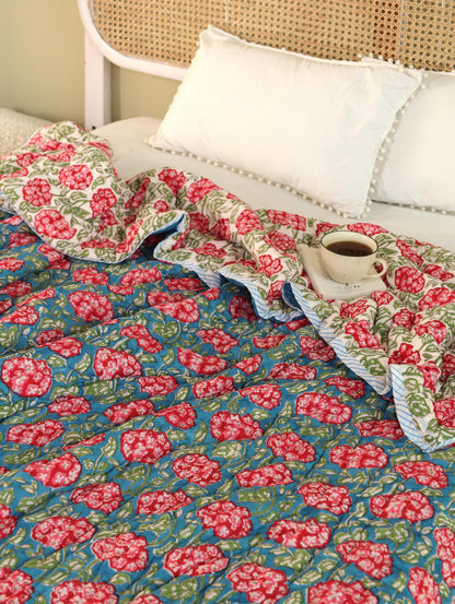 The Crimson Bloom Quilt
