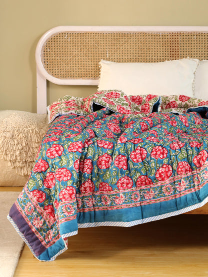 The Crimson Bloom Quilt