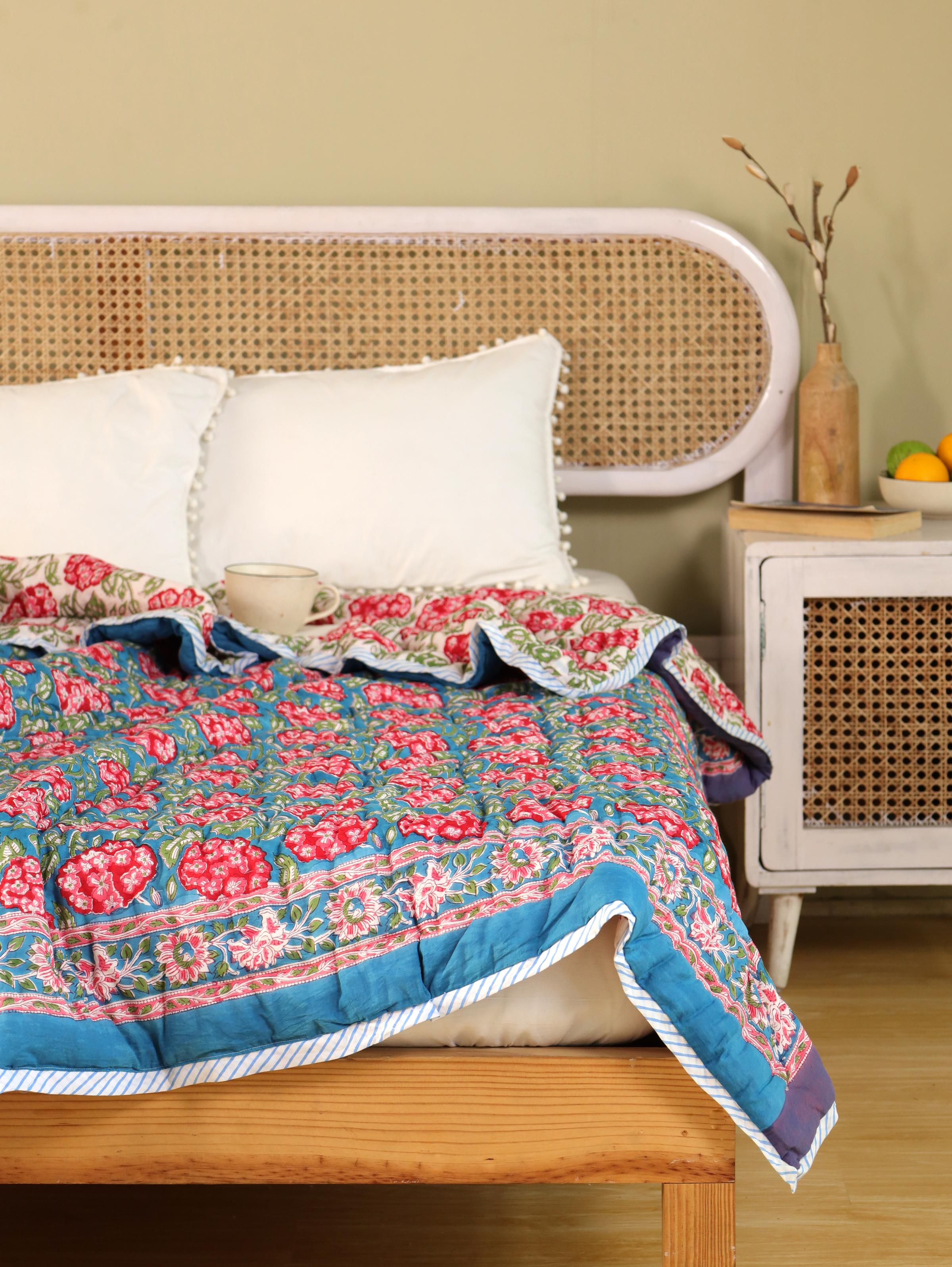 The Crimson Bloom Quilt