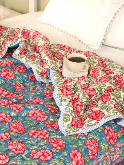 The Crimson Bloom Quilt