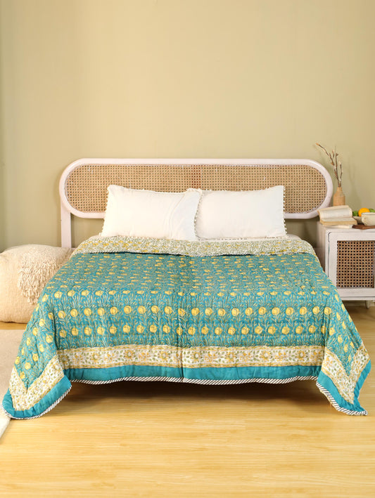 The Teal Pomegranate Quilt