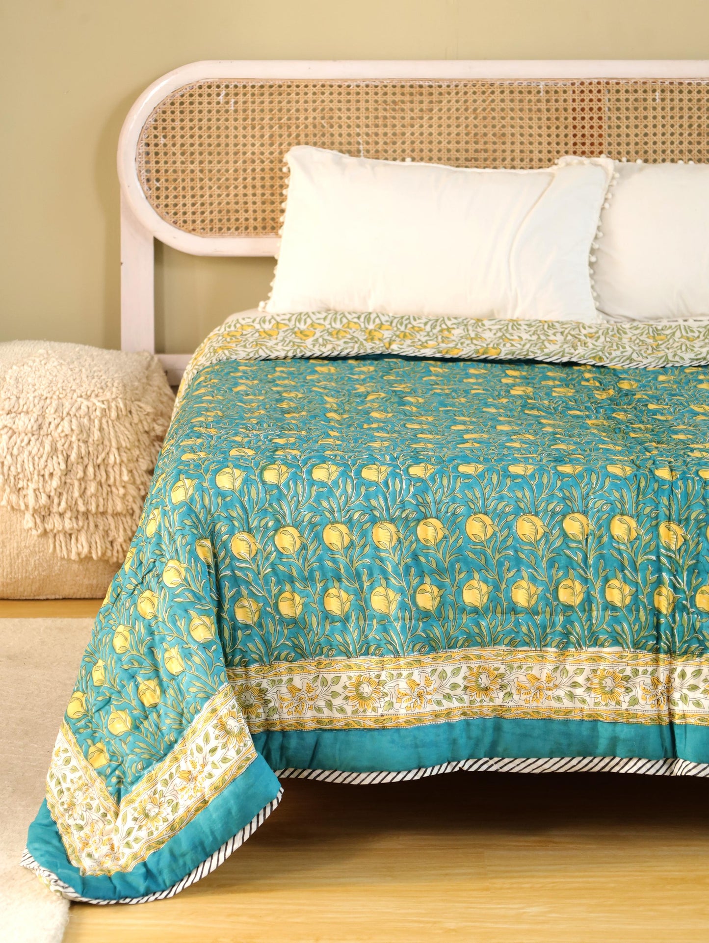 The Teal Pomegranate Quilt