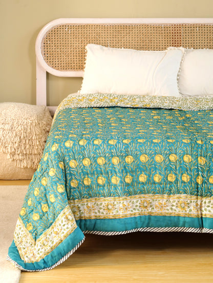 The Teal Pomegranate Quilt