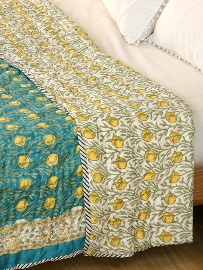 The Teal Pomegranate Quilt