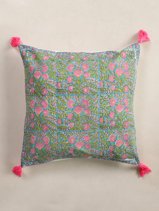 The Aqua Rose Cushion Cover