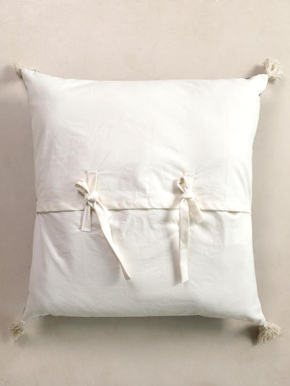 The Midnight Indigo Tassel Cushion Cover